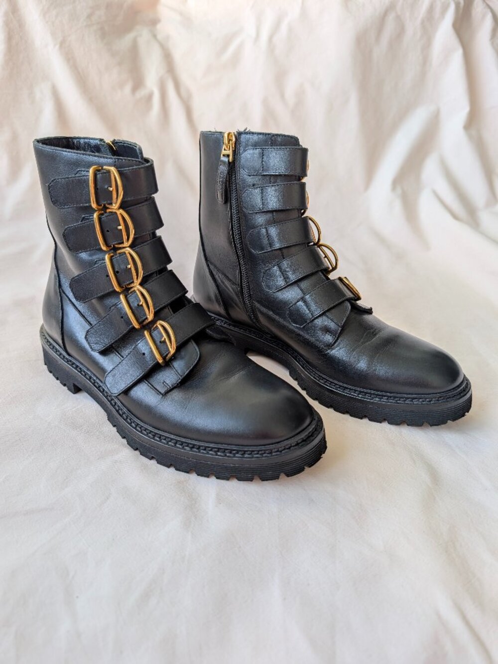 BALLY Gillie Calf Leather Biker Boots | EU 36